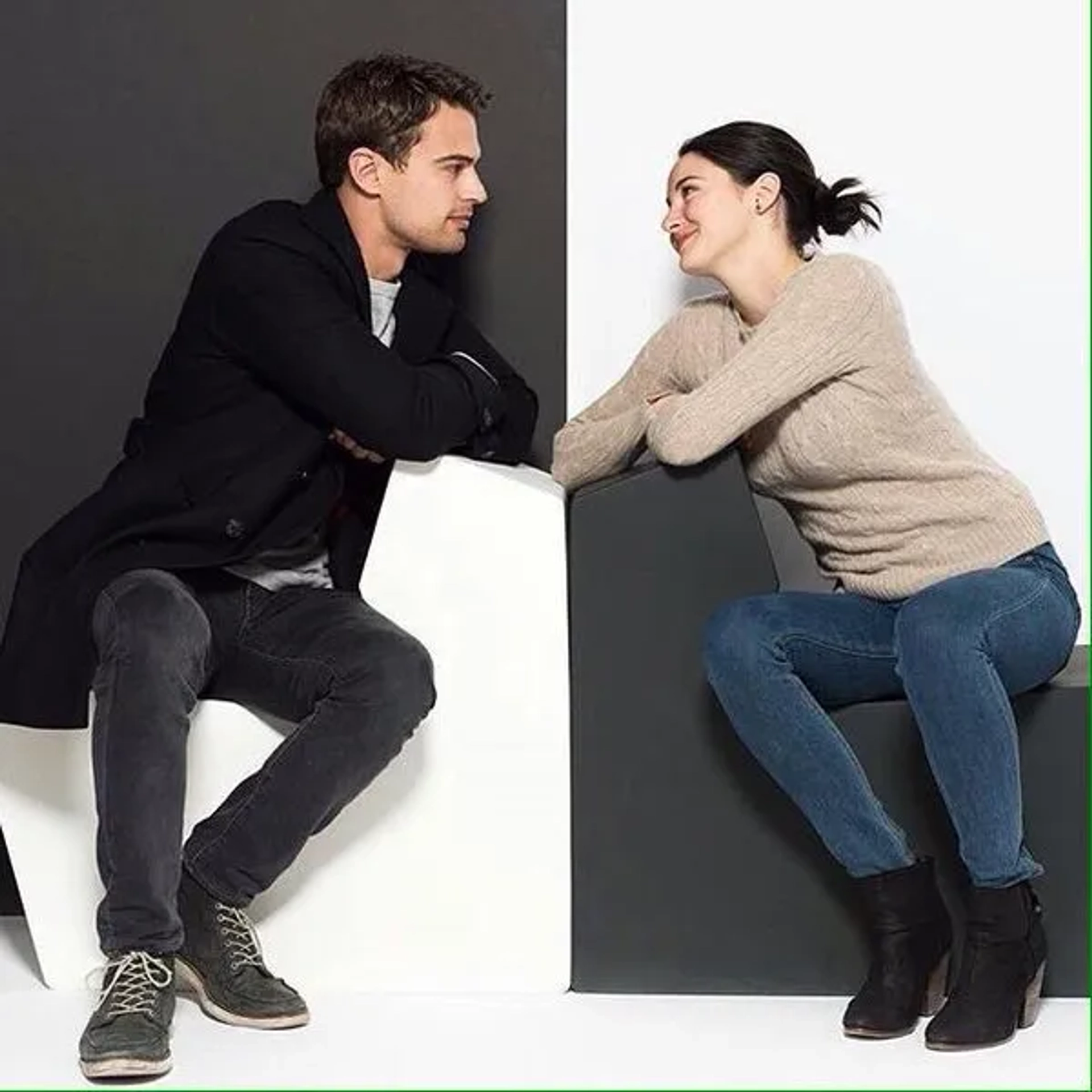 Shailene Woodley and Theo James at an event for Allegiant (2016)