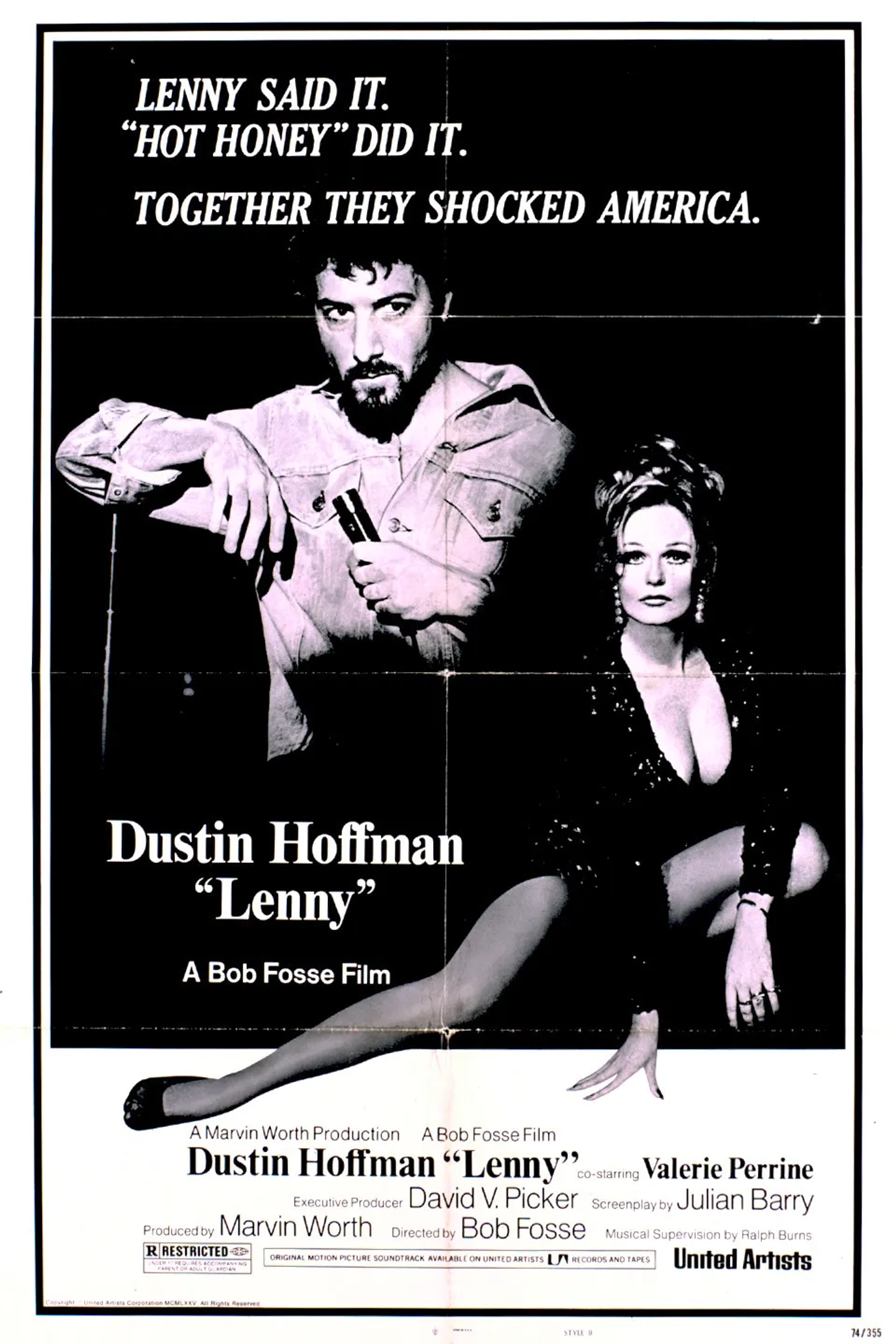 Dustin Hoffman and Valerie Perrine in Lenny (1974)