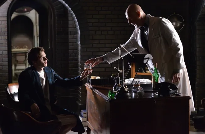 James Cromwell and Evan Peters in American Horror Story (2011)