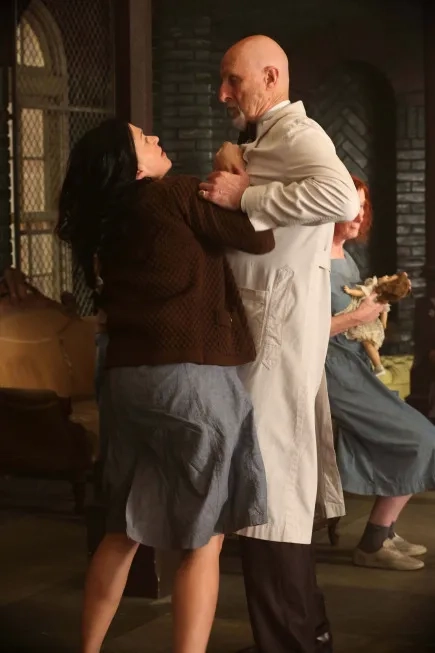 James Cromwell and Franka Potente in American Horror Story (2011)