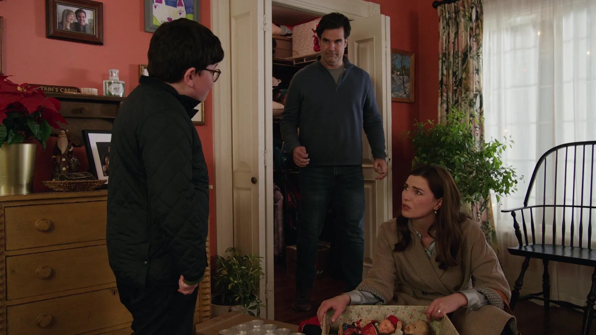 Rob Delaney, Aisling Bea, and Archie Yates in Home Sweet Home Alone (2021)