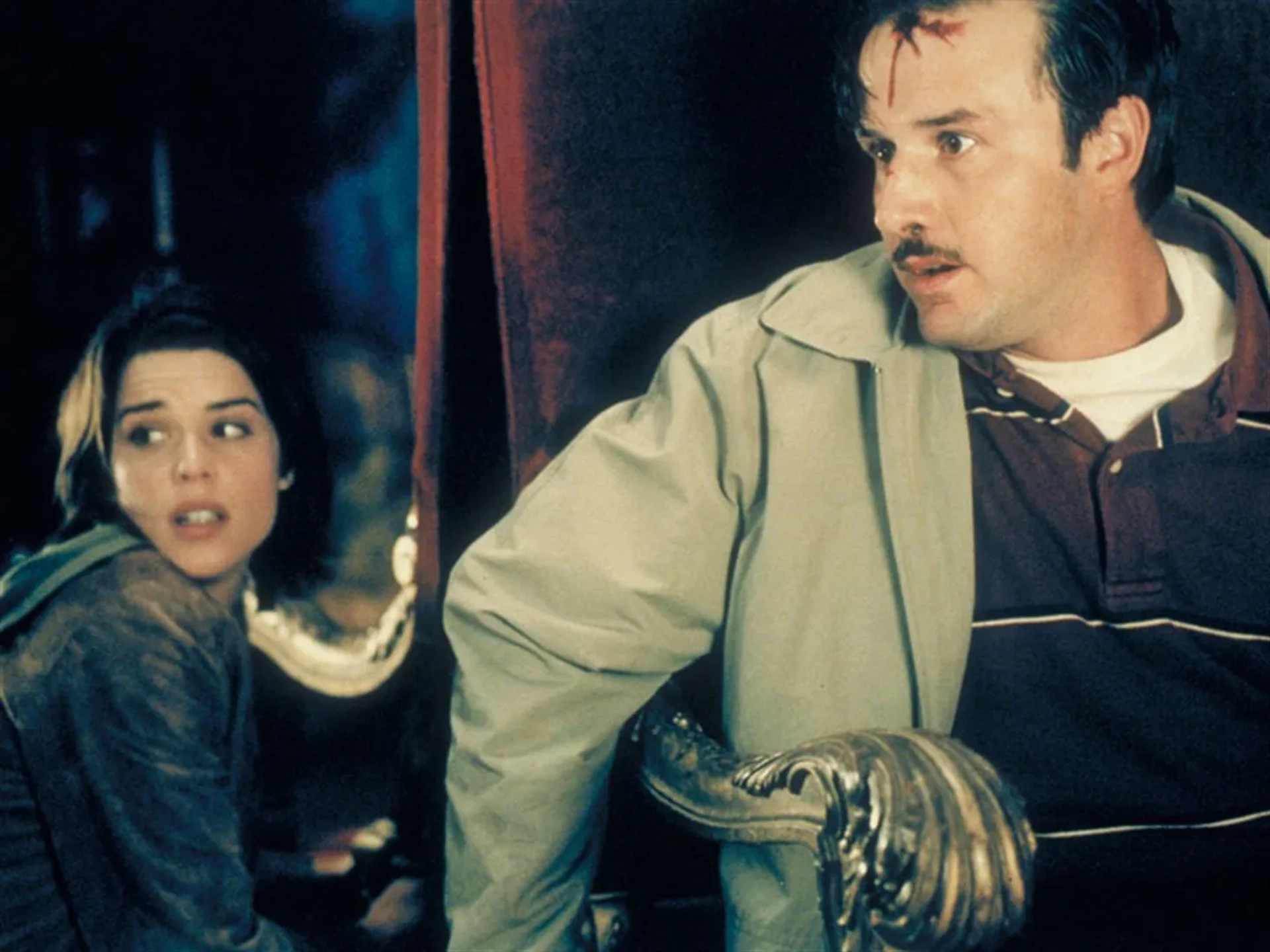 Neve Campbell and David Arquette in Scream 3 (2000)