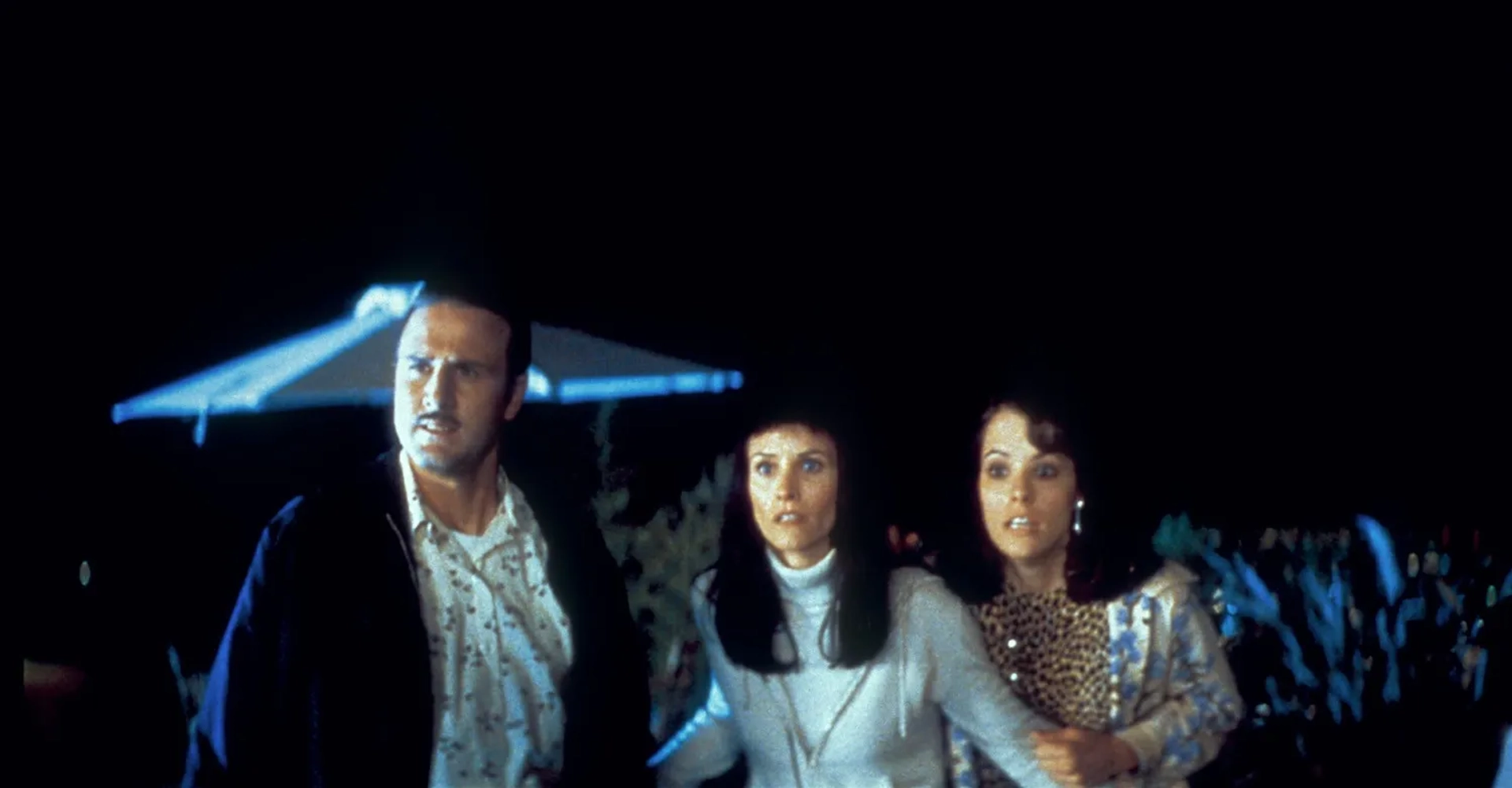 Parker Posey, David Arquette, and Courteney Cox in Scream 3 (2000)