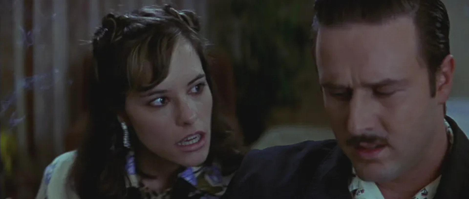 Parker Posey and David Arquette in Scream 3 (2000)