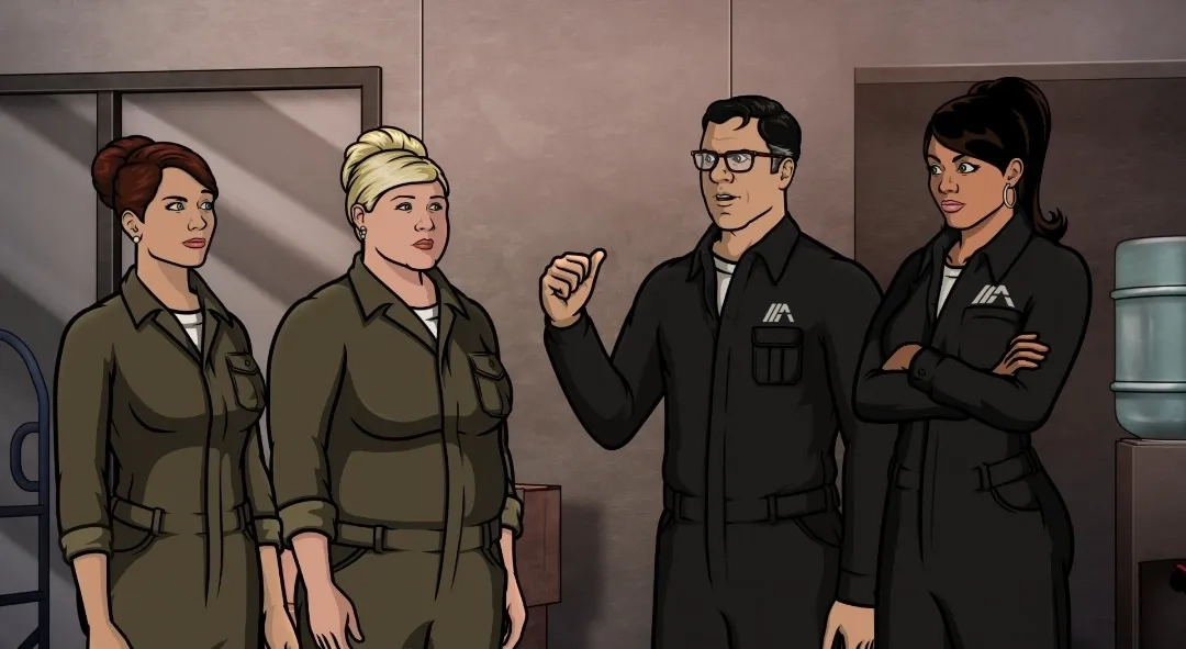 Judy Greer, Chris Parnell, Aisha Tyler, and Amber Nash in Archer (2009)