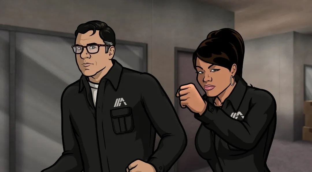 Chris Parnell and Aisha Tyler in Archer (2009)