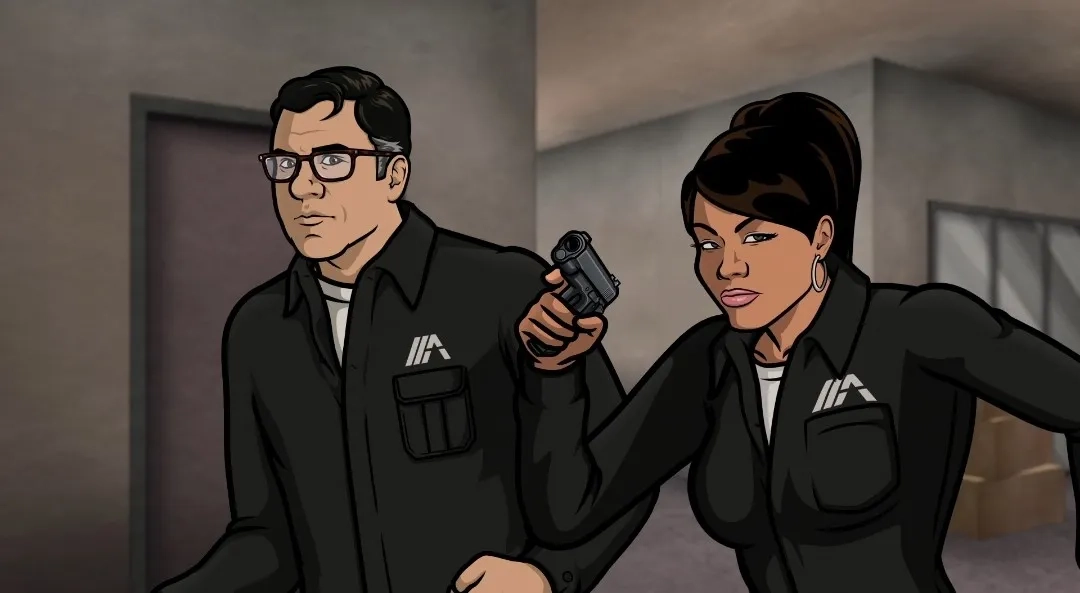Chris Parnell and Aisha Tyler in Archer (2009)
