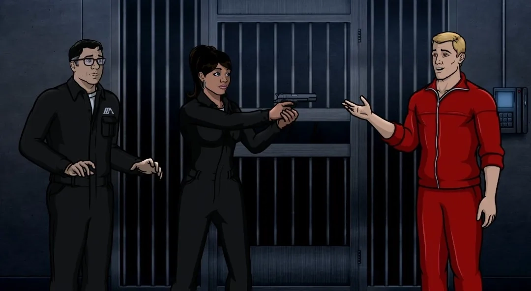 Chris Parnell, Aisha Tyler, and Dave Willis in Archer (2009)