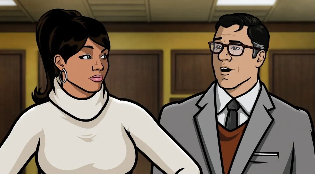 Chris Parnell and Aisha Tyler in Archer (2009)