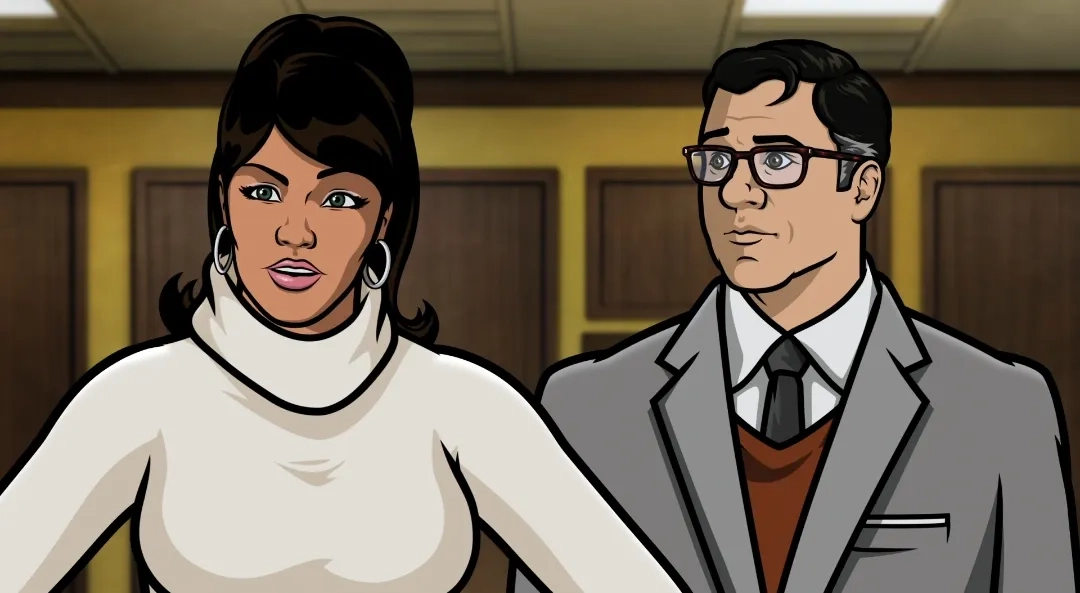 Chris Parnell and Aisha Tyler in Archer (2009)