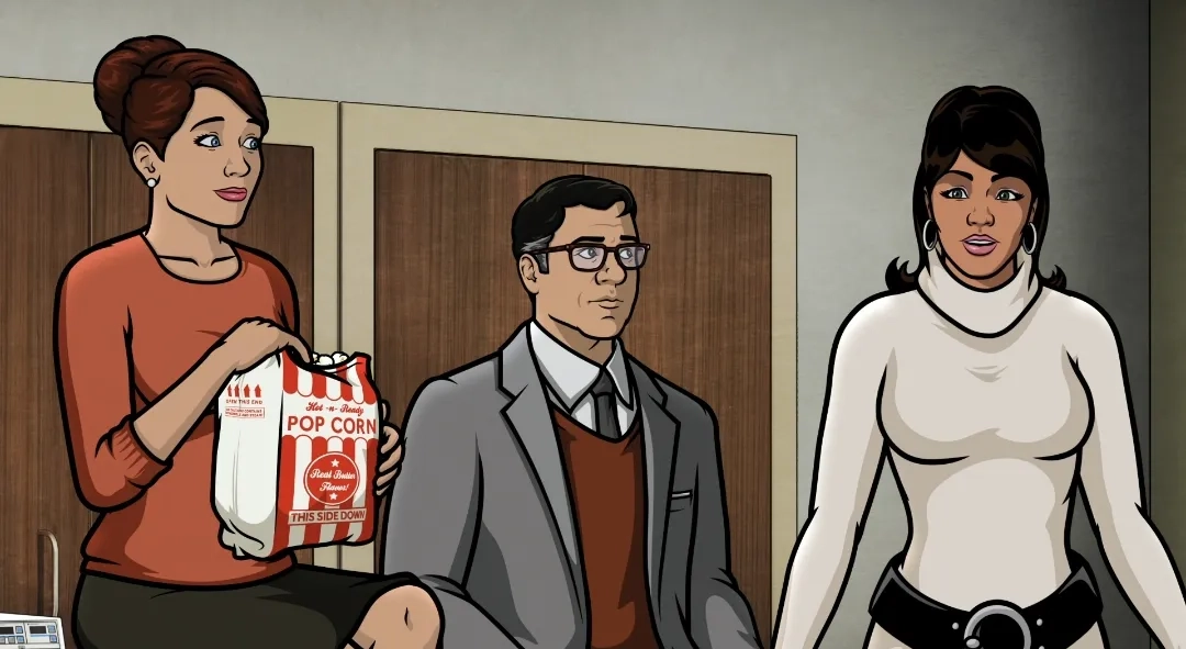 Judy Greer, Chris Parnell, and Aisha Tyler in Archer (2009)