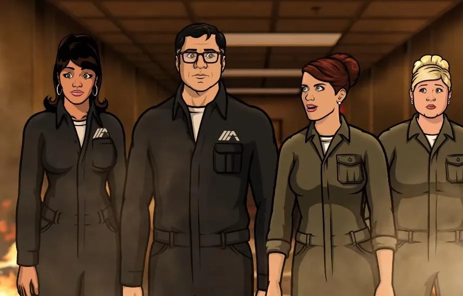 Judy Greer, Chris Parnell, Aisha Tyler, and Amber Nash in Archer (2009)