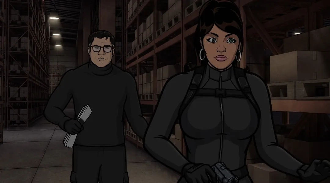 Chris Parnell and Aisha Tyler in Archer (2009)