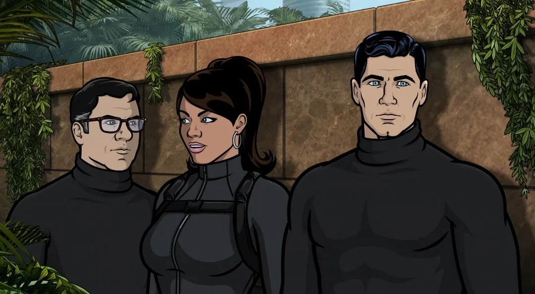 H. Jon Benjamin, Chris Parnell, and Aisha Tyler in Archer (2009)