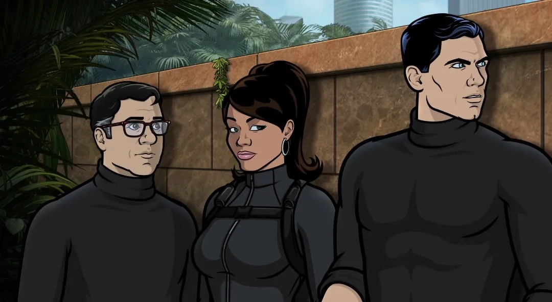 H. Jon Benjamin, Chris Parnell, and Aisha Tyler in Archer (2009)