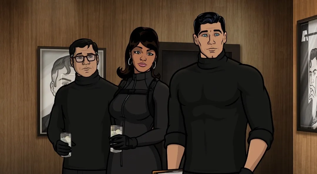 H. Jon Benjamin, Chris Parnell, and Aisha Tyler in Archer (2009)