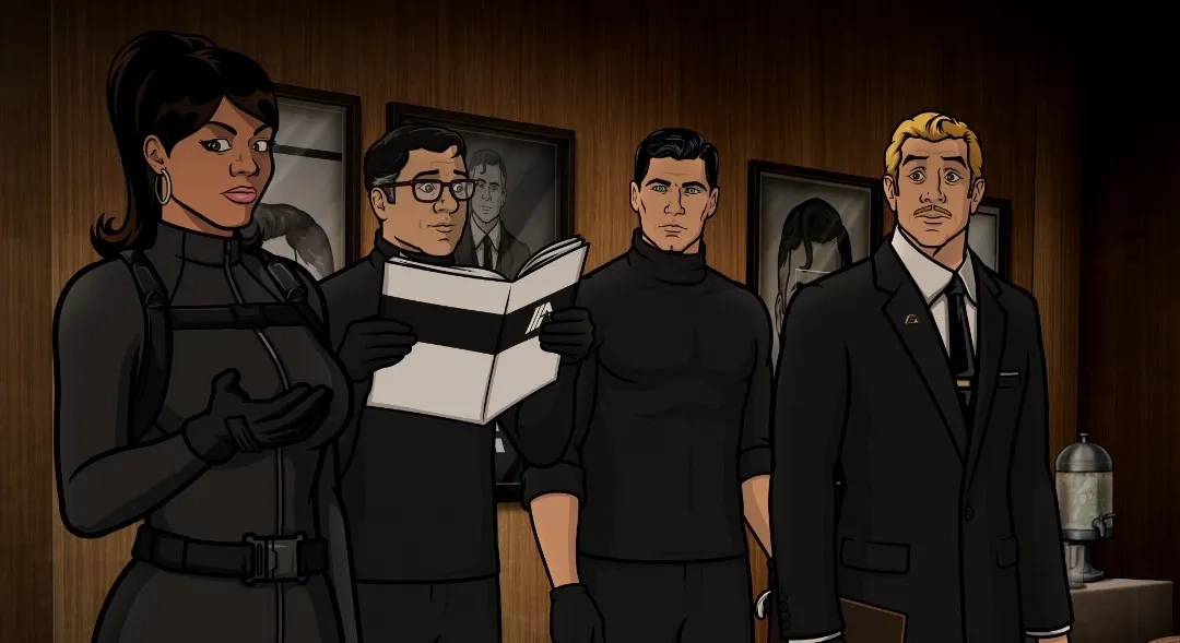 H. Jon Benjamin, Chris Parnell, Aisha Tyler, and Adam Reed in Archer (2009)