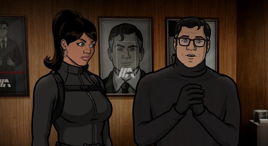 Chris Parnell and Aisha Tyler in Archer (2009)