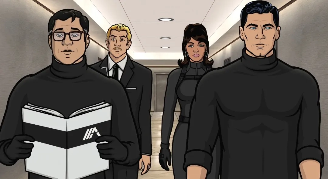 H. Jon Benjamin, Chris Parnell, Aisha Tyler, and Adam Reed in Archer (2009)