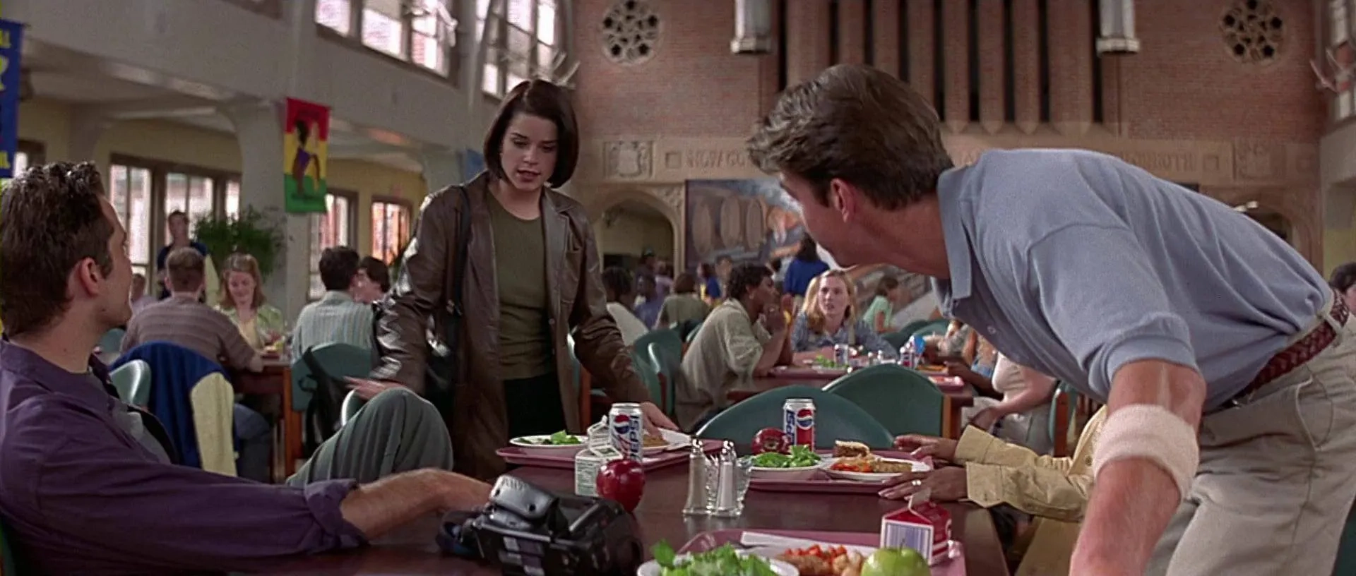 Neve Campbell, Jerry O'Connell, and Timothy Olyphant in Scream 2 (1997)