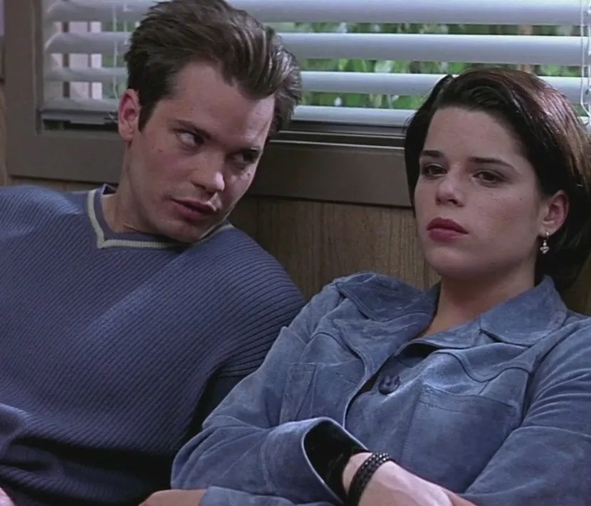 Neve Campbell and Timothy Olyphant in Scream 2 (1997)