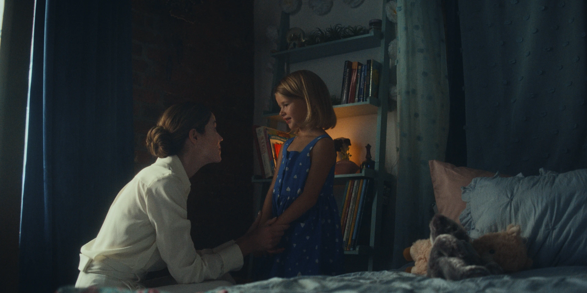 Rose Decker and Michelle Monaghan in Nanny (2022)