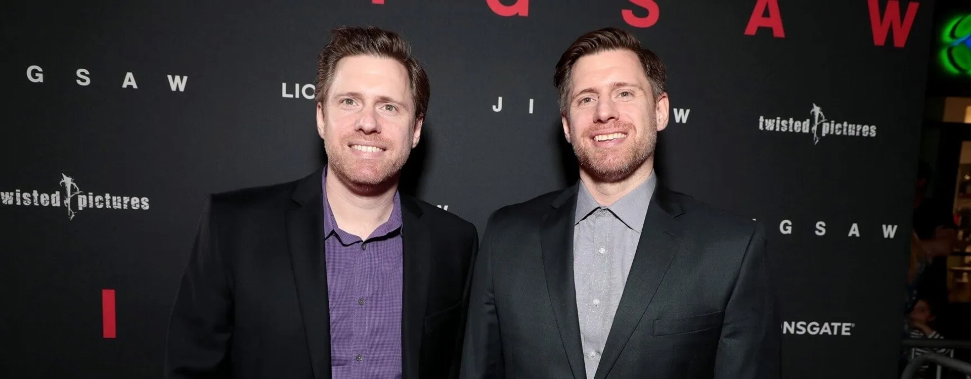 Michael Spierig and Peter Spierig at an event for Jigsaw (2017)