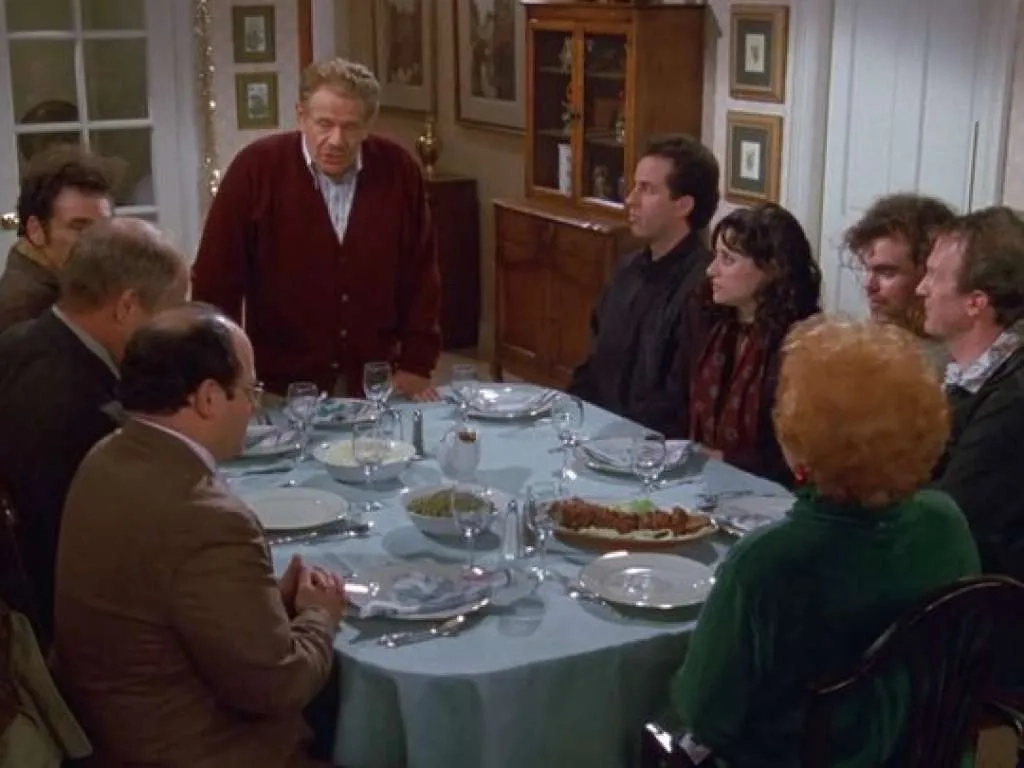 Julia Louis-Dreyfus, Jerry Seinfeld, Jason Alexander, Jerry Stiller, Estelle Harris, Tracy Letts, Colin Malone, Michael Richards, and Daniel von Bargen in Seinfeld (1989)