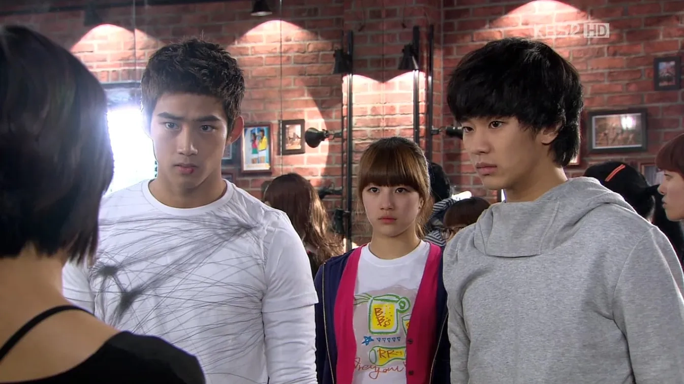 Kim Soo-hyun, Taecyeon, and Bae Suzy in Dream High (2011)