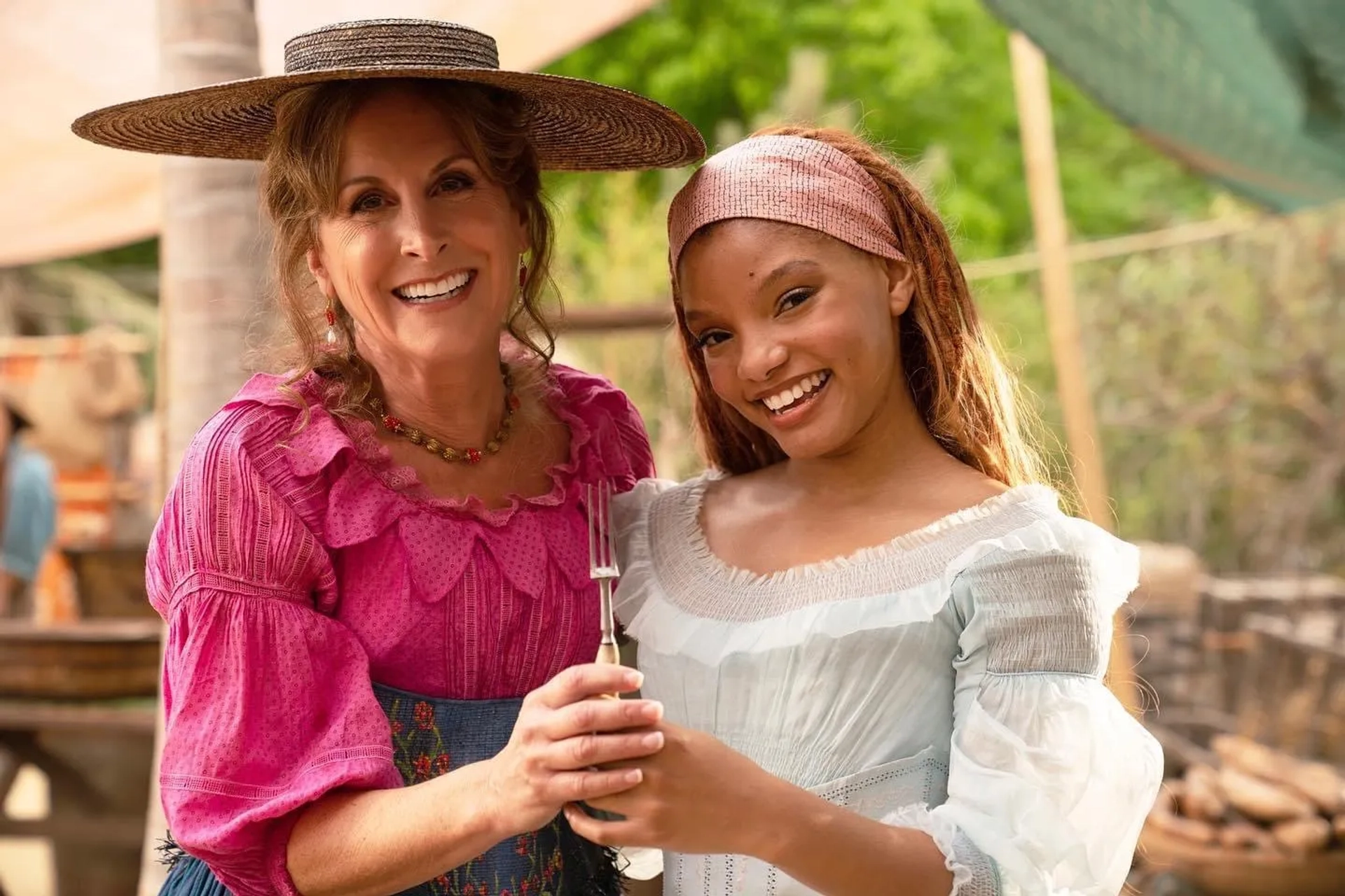 Jodi Benson and Halle Bailey in The Little Mermaid (2023)