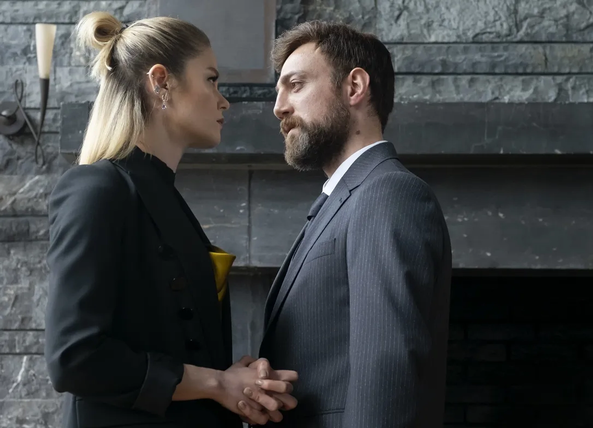 Ahmet Varli and Burcu Biricik in Kuzgun (2019)