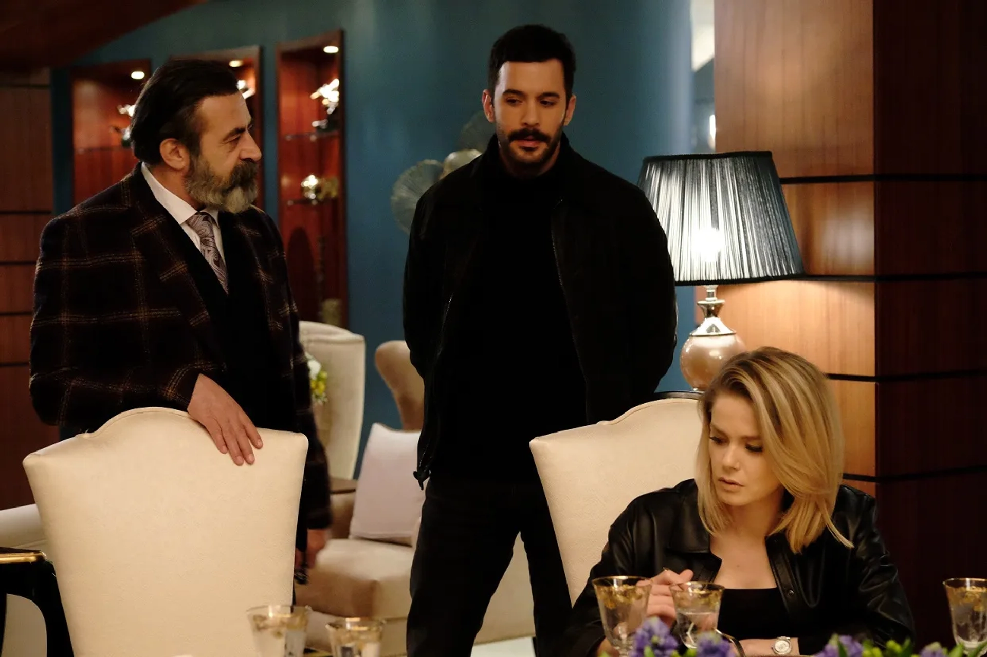 Levent Ülgen, Burcu Biricik, and Baris Arduç in Kuzgun (2019)