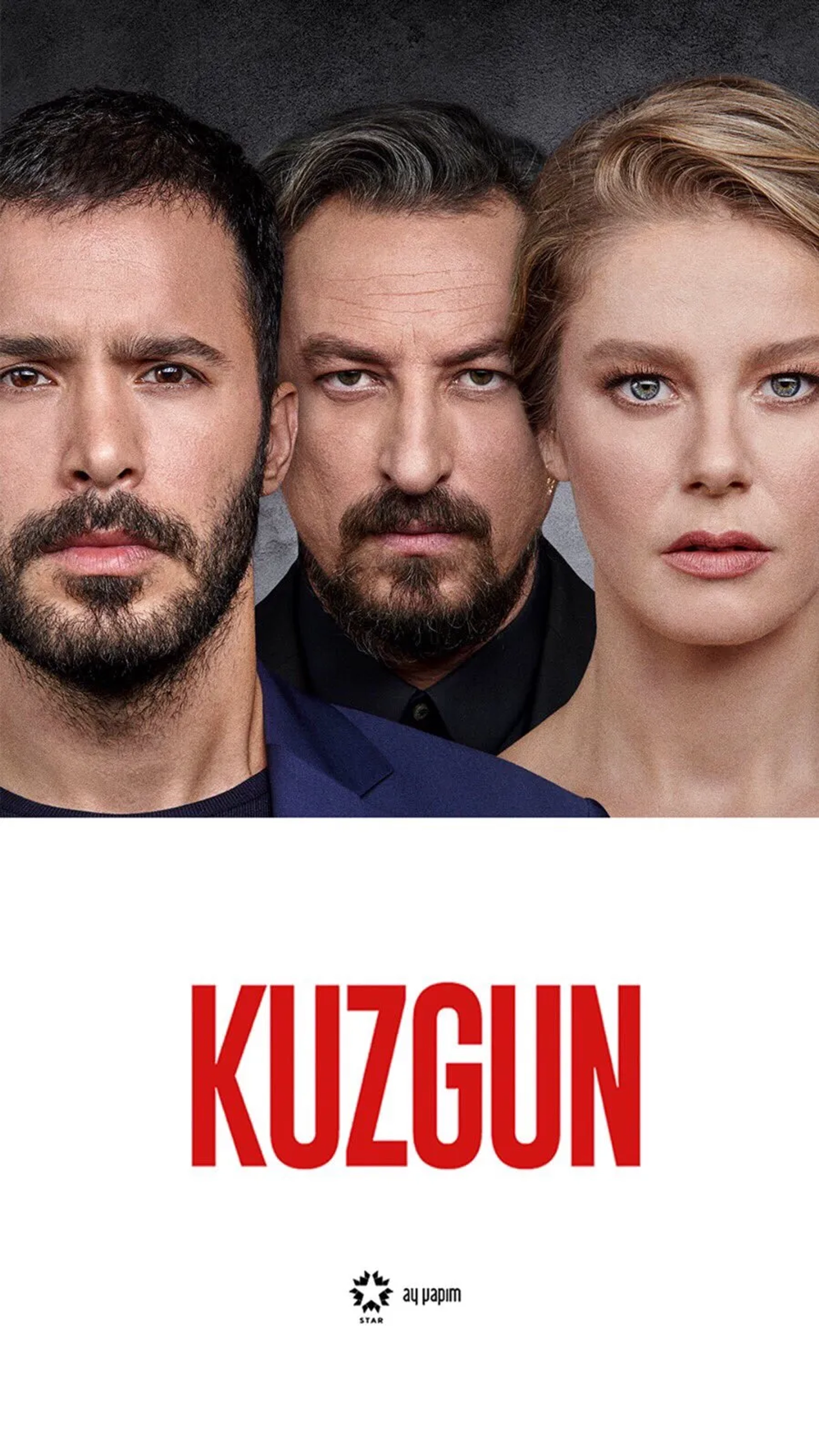 Onur Saylak, Burcu Biricik, and Baris Arduç in Kuzgun (2019)