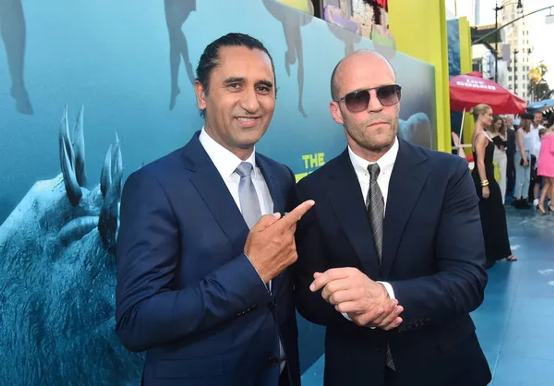 Jason Statham and Cliff Curtis at an event for The Meg (2018)