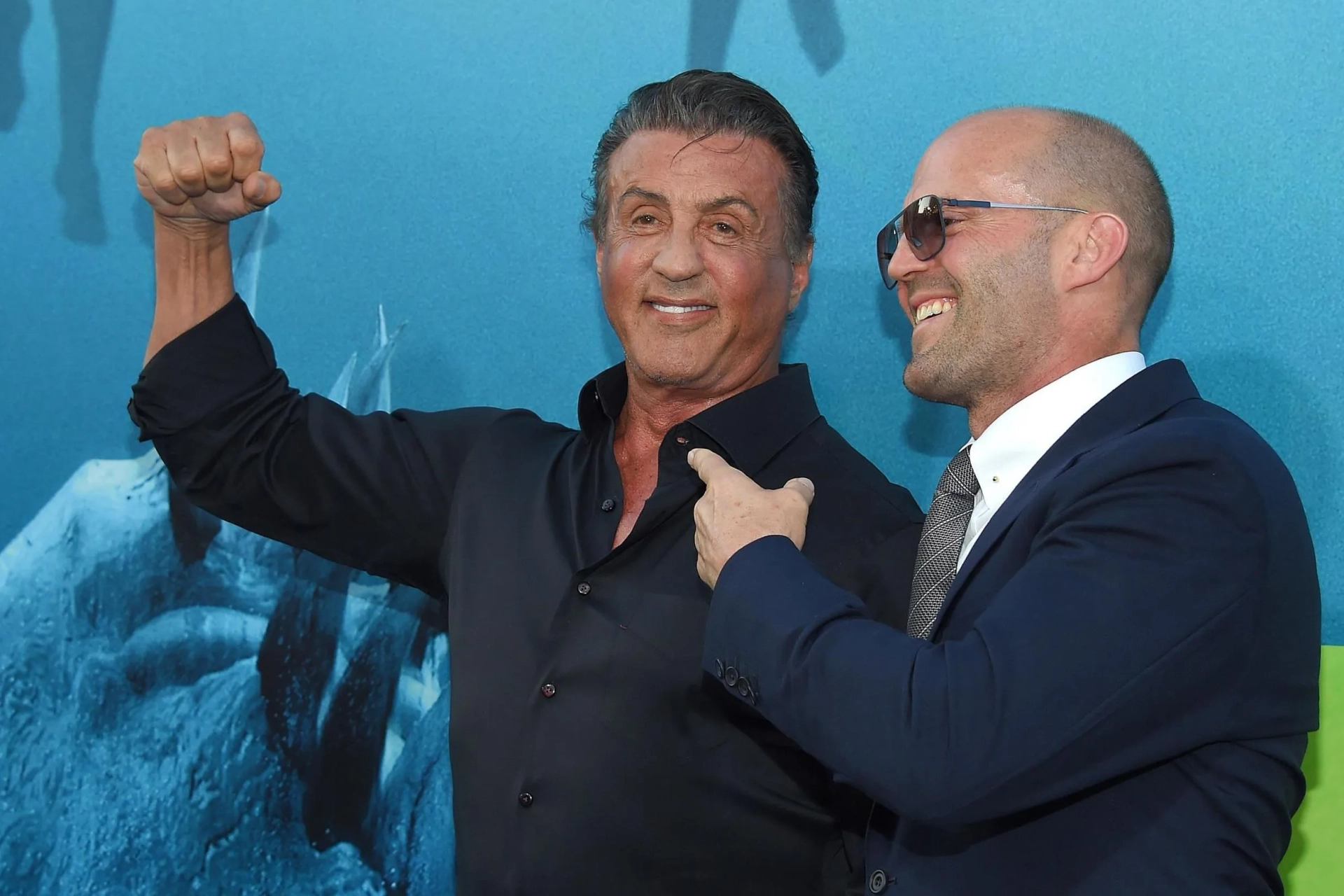 Sylvester Stallone and Jason Statham at an event for The Meg (2018)