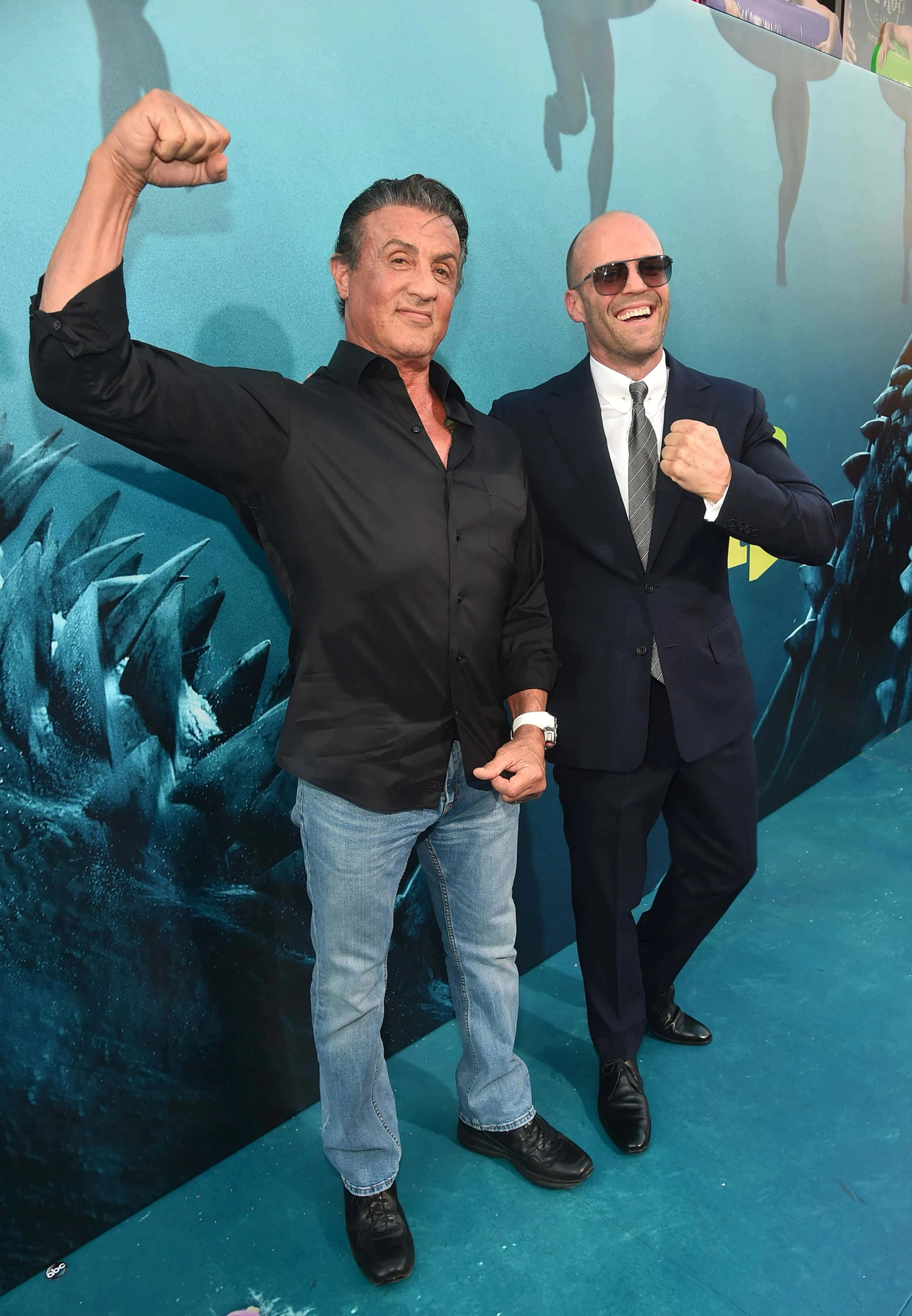 Sylvester Stallone and Jason Statham at an event for The Meg (2018)