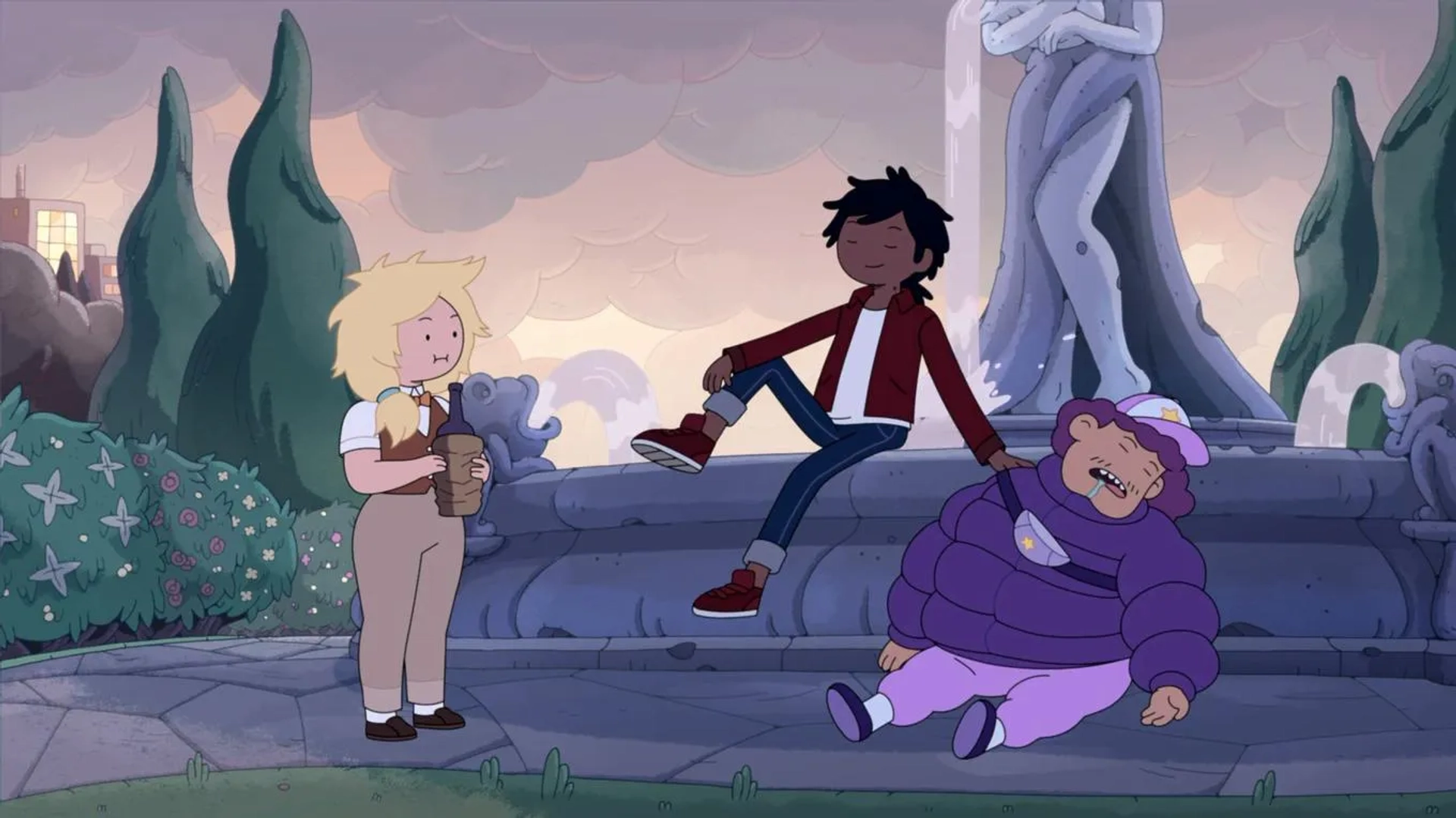 Madeleine Martin, Pendleton Ward, and Donald Glover in Adventure Time: Fionna & Cake (2023)