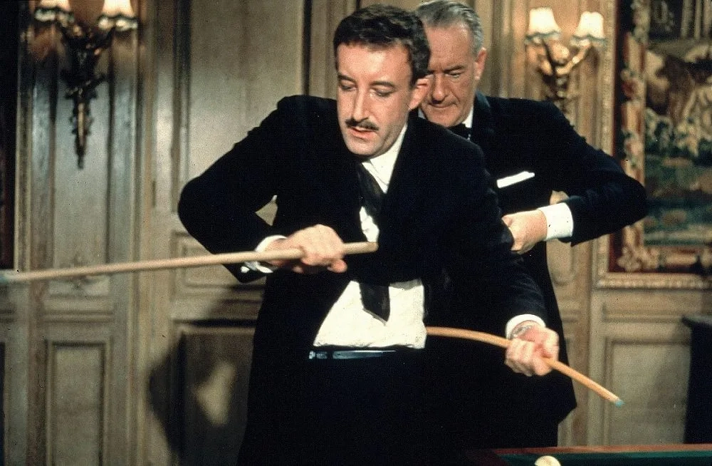 Peter Sellers and George Sanders in A Shot in the Dark (1964)