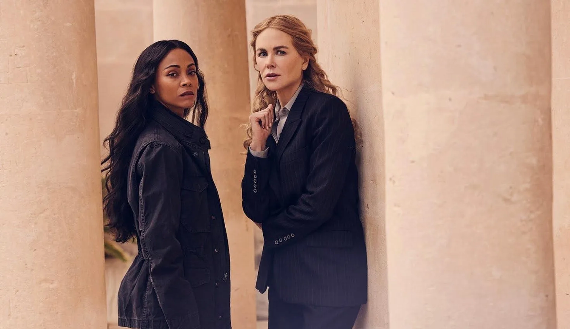 Nicole Kidman and Zoe Saldana in Lioness (2023)