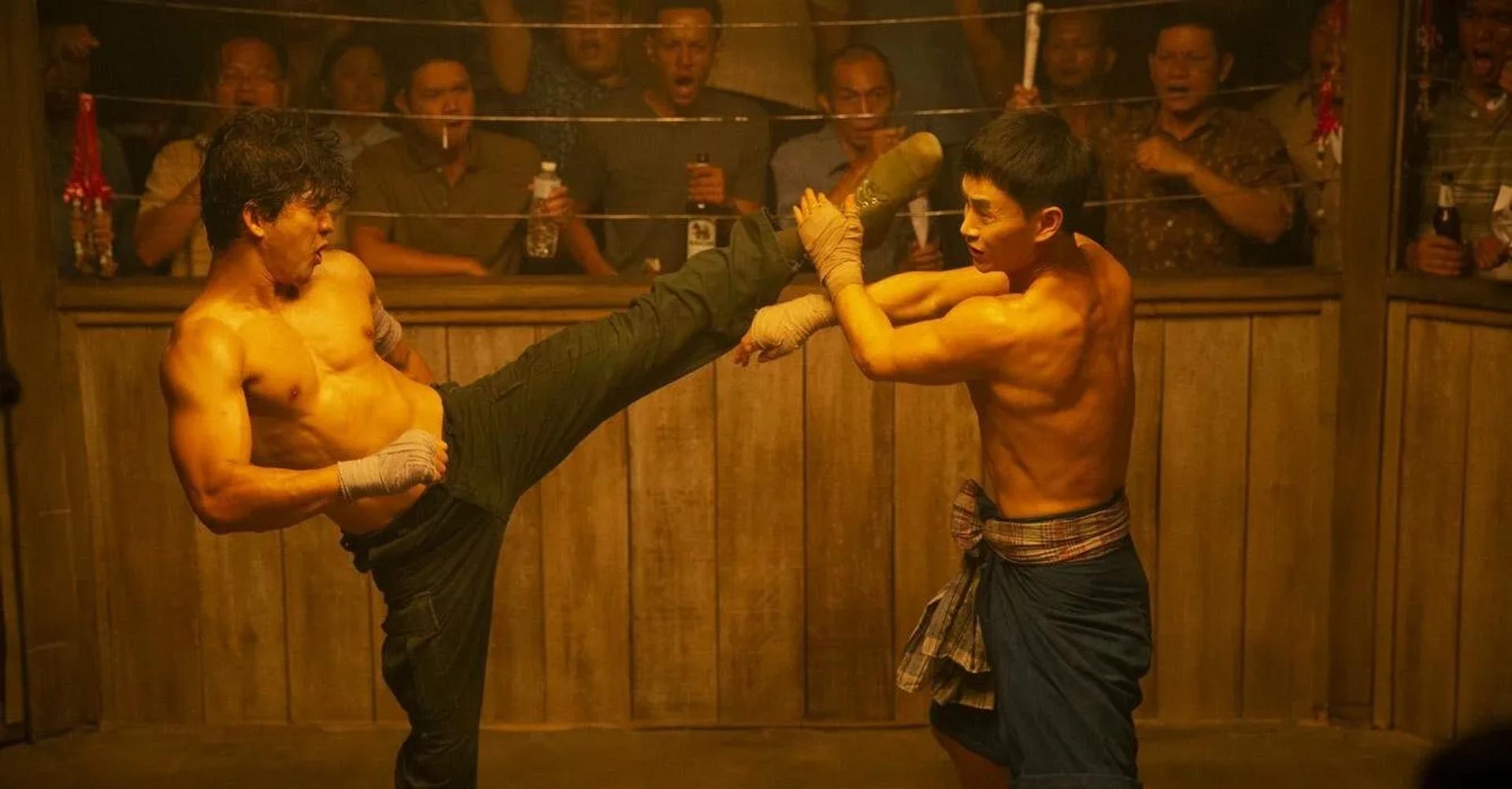Tiger Hu Chen and Iko Uwais in Triple Threat (2019)