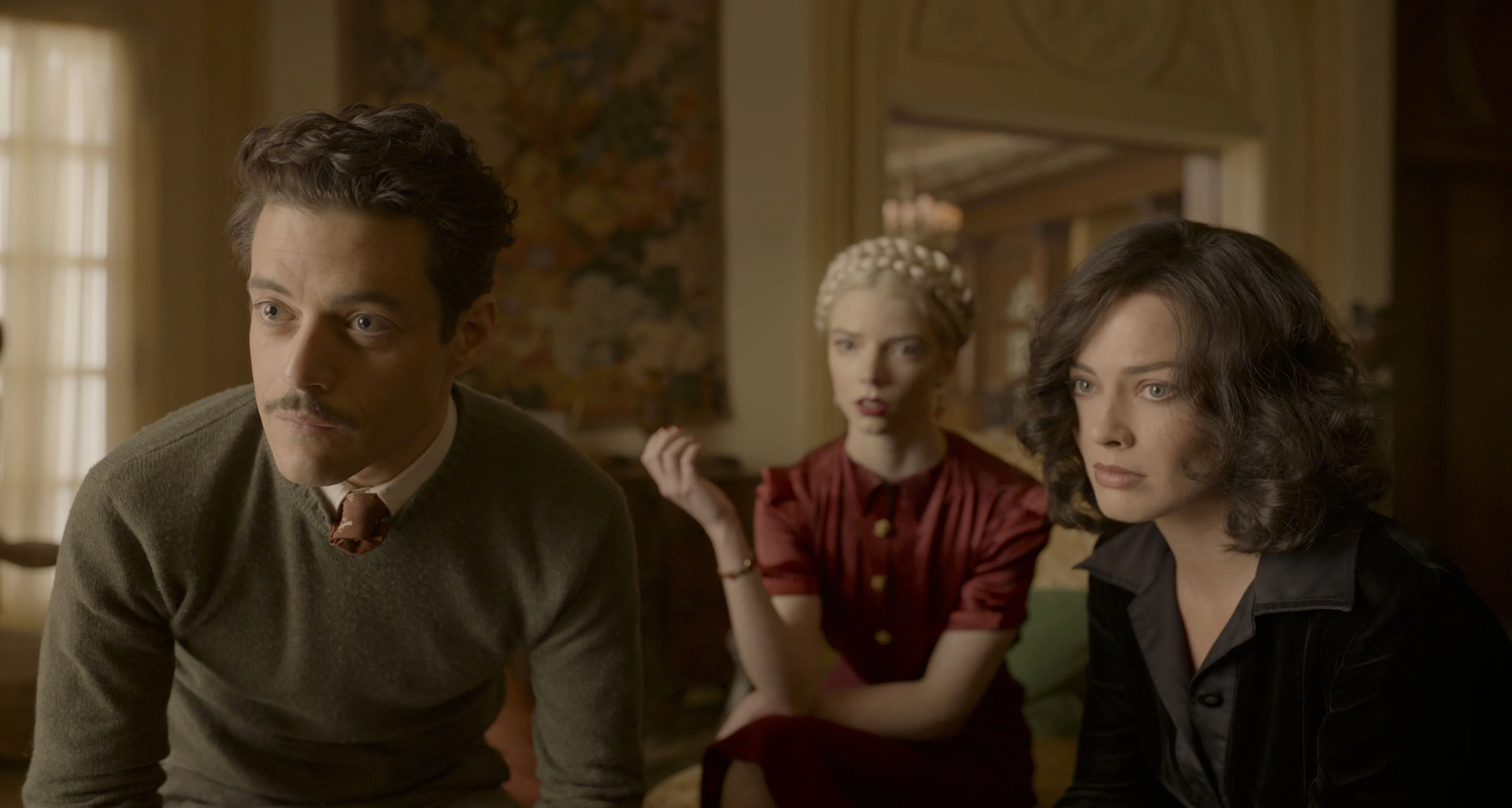 Rami Malek, Margot Robbie, and Anya Taylor-Joy in Amsterdam (2022)