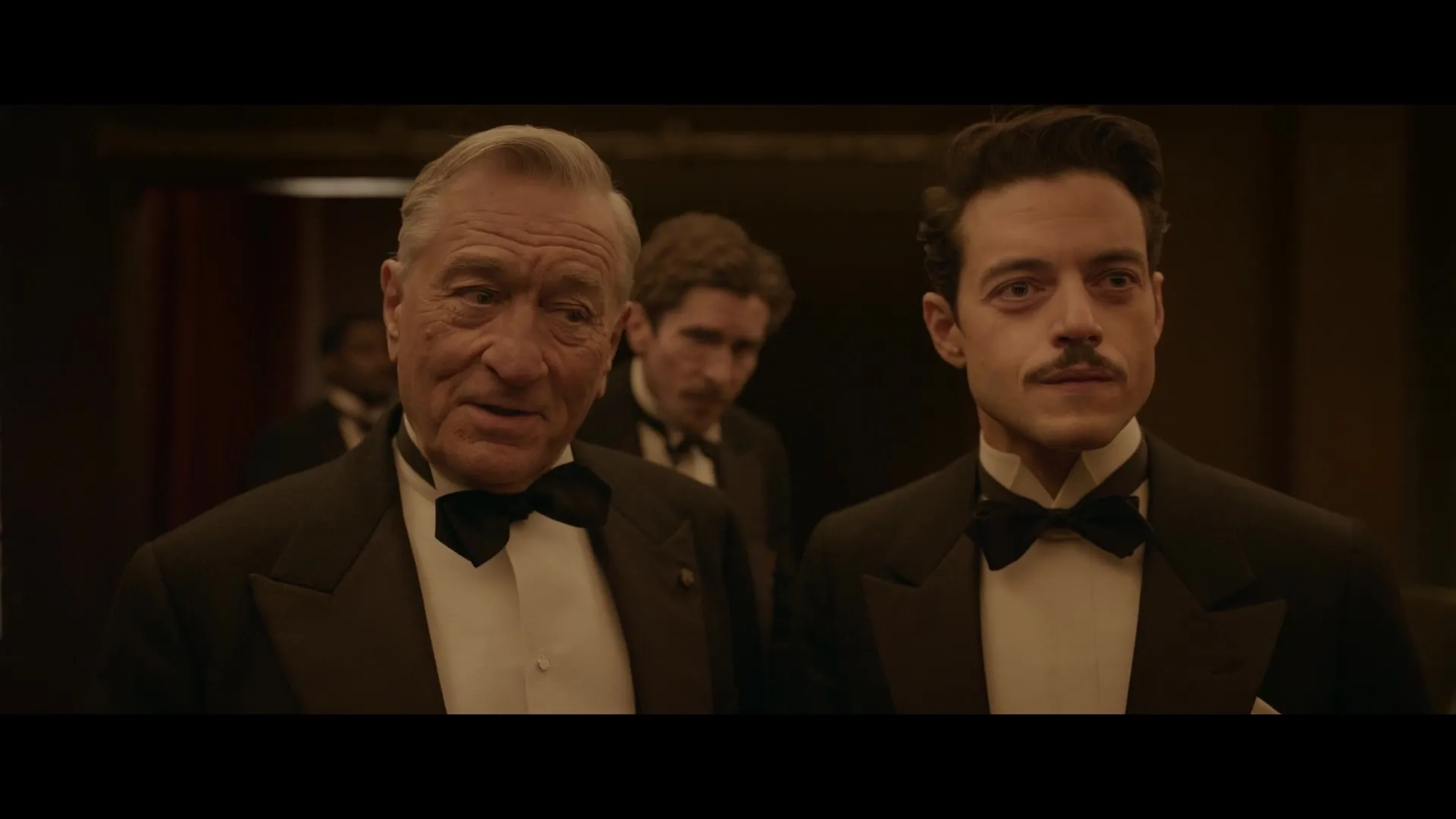 Robert De Niro, Christian Bale, and Rami Malek in Amsterdam (2022)