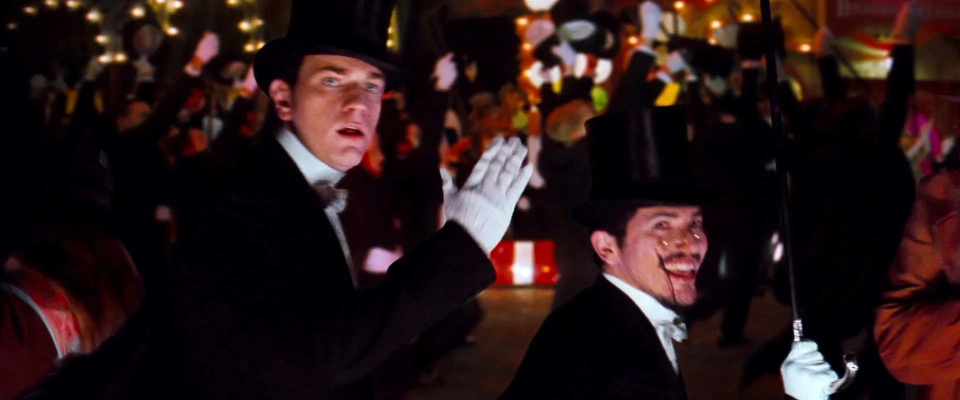 Ewan McGregor and John Leguizamo in Moulin Rouge! (2001)