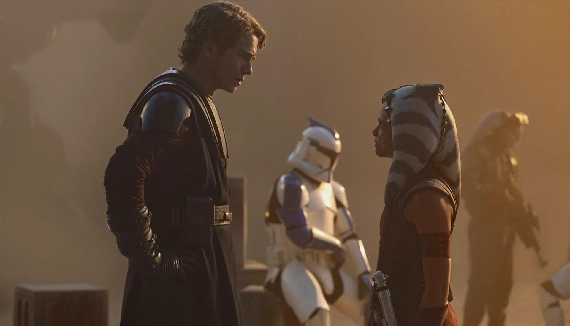 Hayden Christensen and Ariana Greenblatt in Ahsoka (2023)