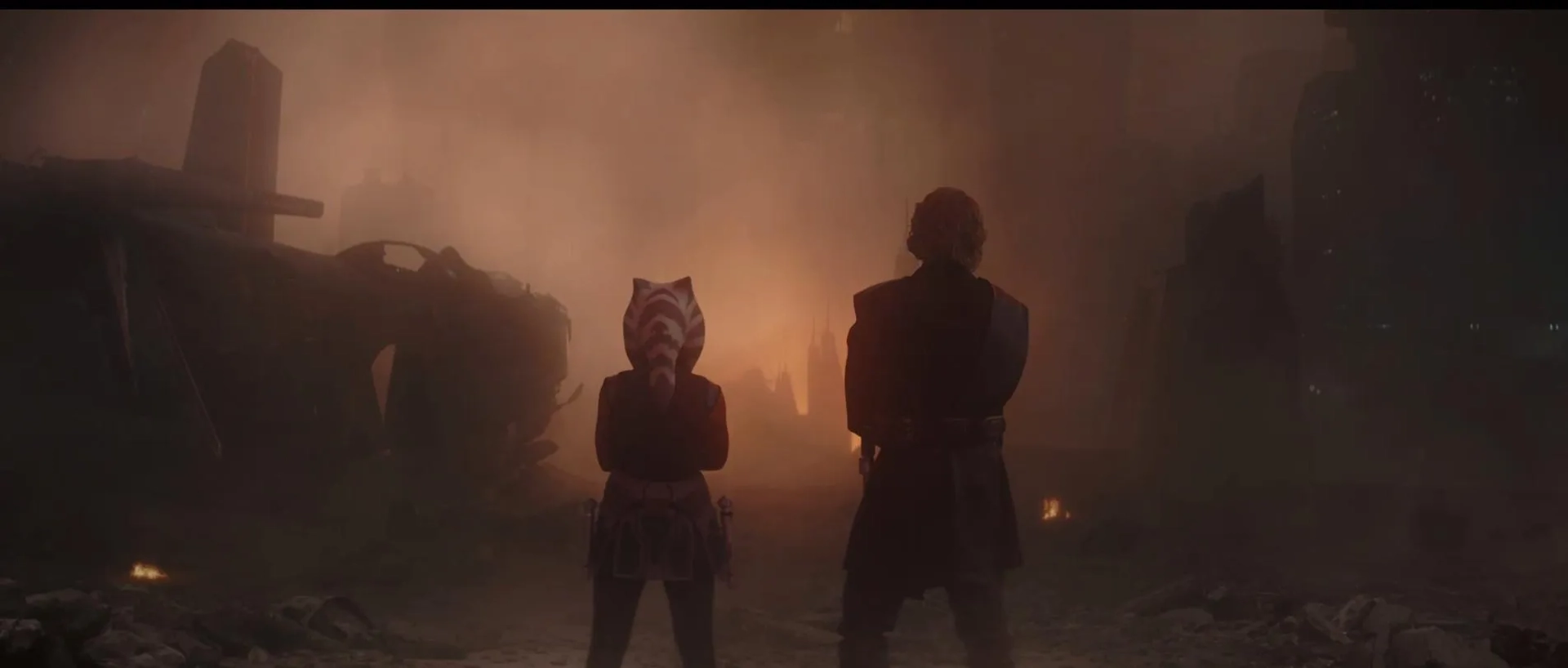 Hayden Christensen and Ariana Greenblatt in Ahsoka (2023)