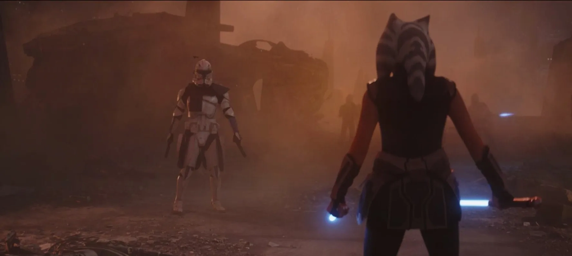 Temuera Morrison and Ariana Greenblatt in Ahsoka (2023)