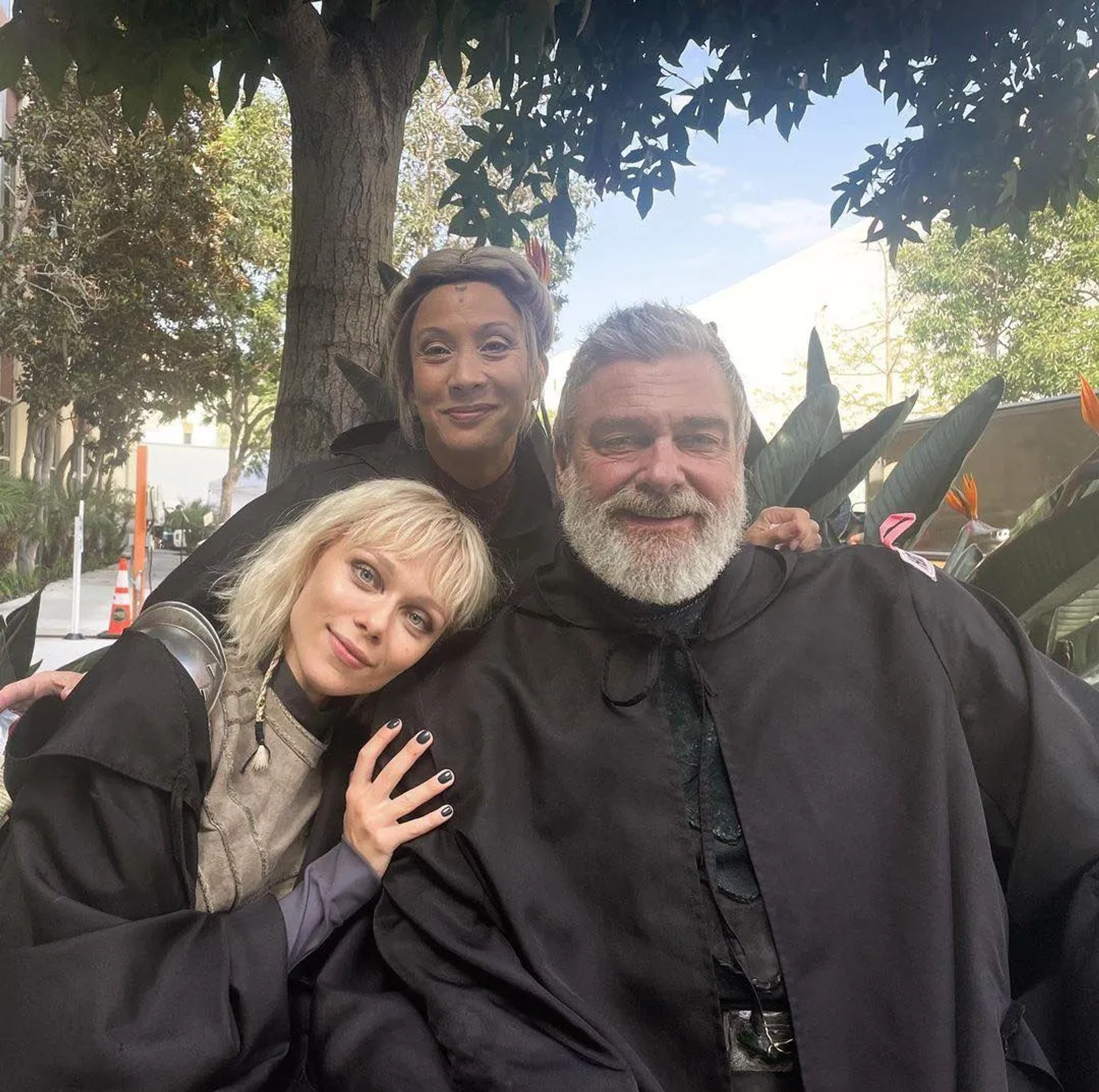 Diana Lee Inosanto, Ray Stevenson, and Ivanna Sakhno in Ahsoka (2023)