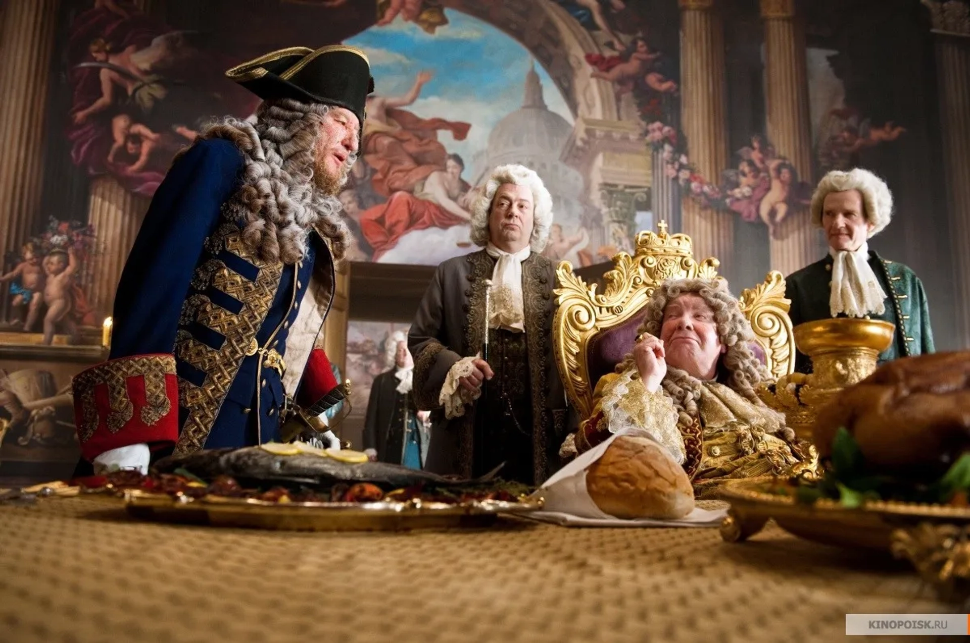 Geoffrey Rush, Roger Allam, Richard Griffiths, and Anton Lesser in Pirates of the Caribbean: On Stranger Tides (2011)