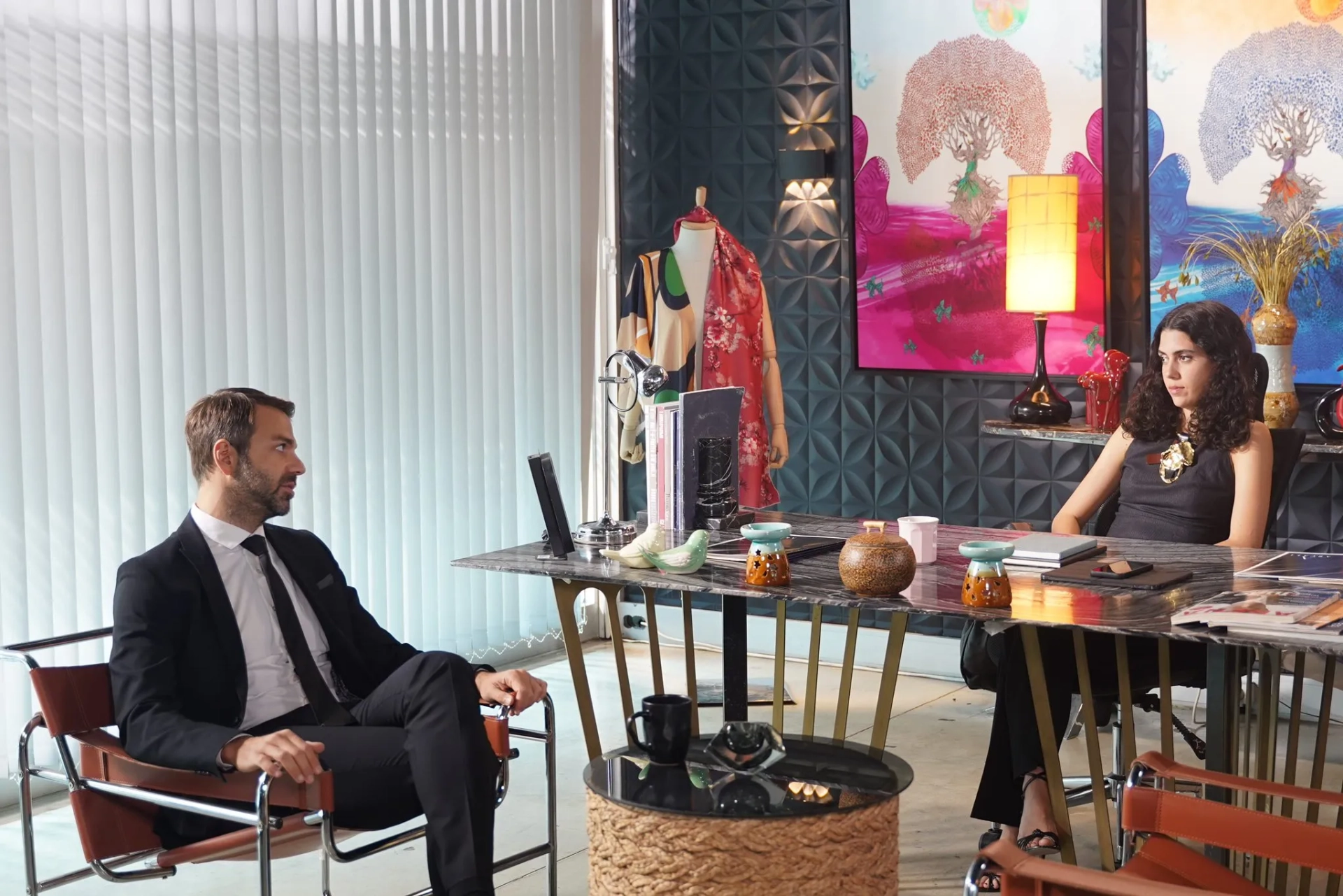 Cemre Ebuzziya and Aziz Caner Inan in If You Love (2023)