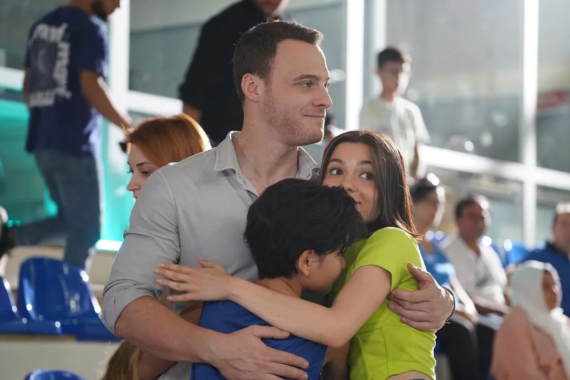 Adin Külçe, Lara Aslan, and Kerem Bürsin in If You Love (2023)